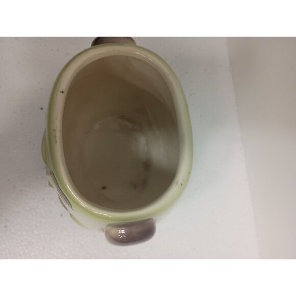 VTG Royal Copley Harmony Leaf Planter Vase Chartreuse Green Ceramic Mid Century - Picture 4 of 9